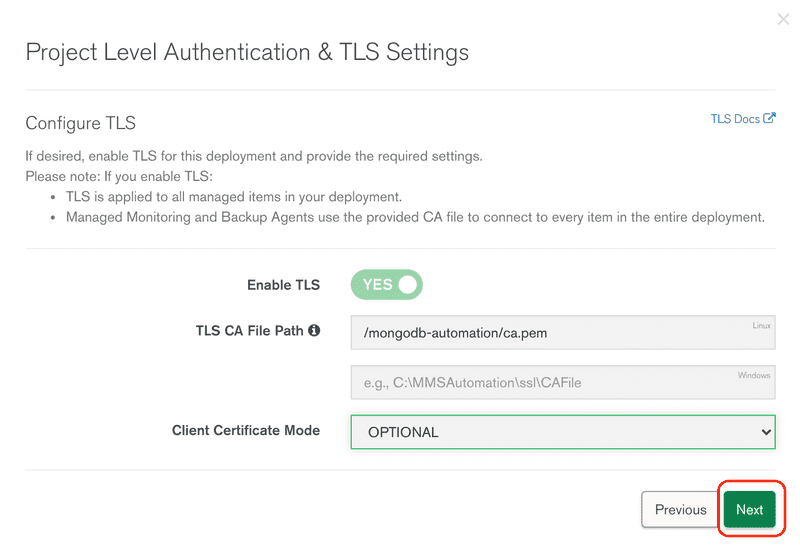 User Authentication TLS