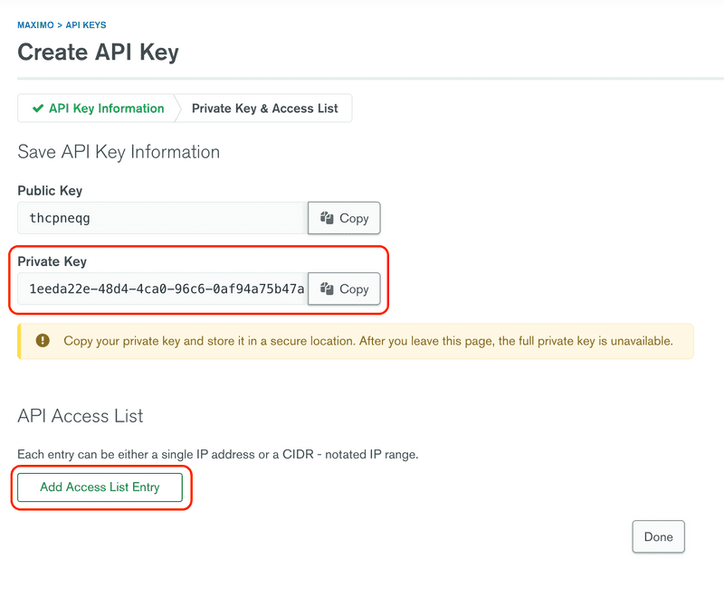 API Key Secret