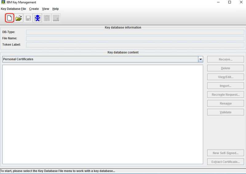 Create new key database