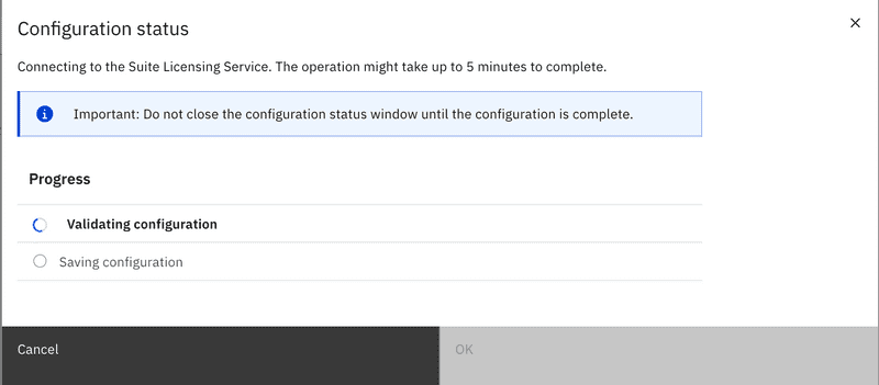 SLS Configure Progress