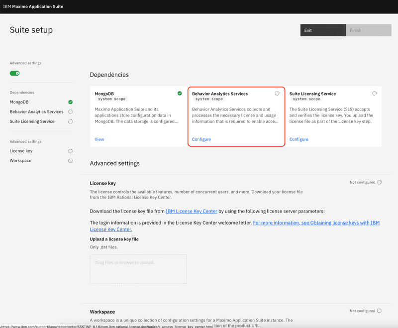 Configure Behavior Analytics Service