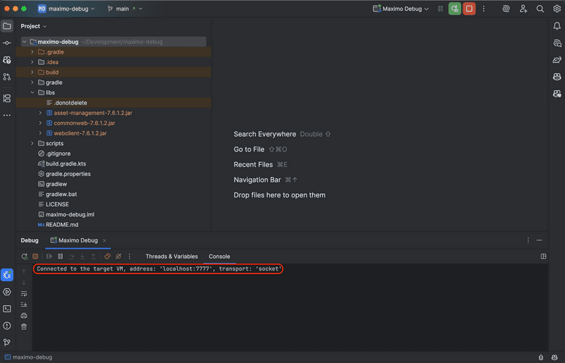 Connected to Remote Server