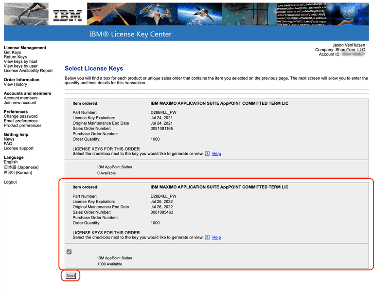 IBM Key Center Details