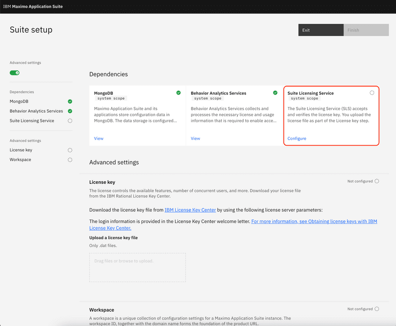 Configure Suite Licensing Service